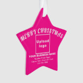 ビジネスクリスマスピンクスターアクリルオーナメント オーナメント (正面)