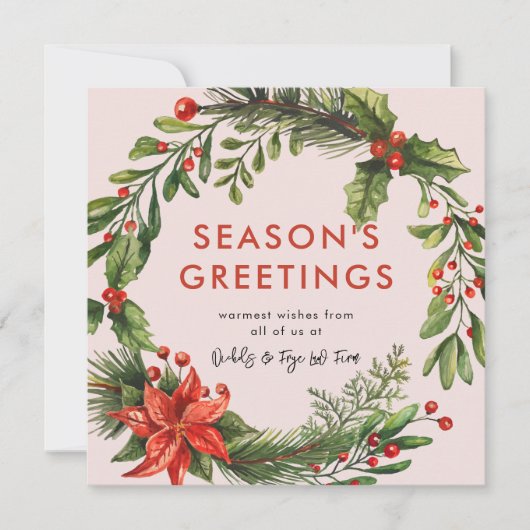 ビジネスクリスマスフェスティバルリース シーズンカード (正面)