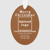 ビジネスクリスマスブラウンオーバルアクリルオーナメント オーナメント (裏面)