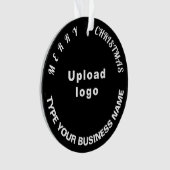 ビジネスクリスマスブラックサークルアクリルオーナメント オーナメント (正面)