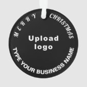 ビジネスクリスマスブラックサークルアクリルオーナメント オーナメント (裏面)