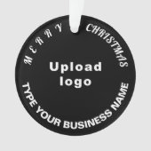 ビジネスクリスマスブラックサークルアクリルオーナメント オーナメント (正面)