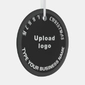 ビジネスクリスマスブラックサークルガラスオーナメント ガラスオーナメント (正面右)