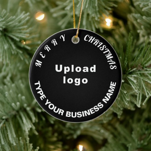ビジネスクリスマスブラックサークルセラミックオーナメント セラミックオーナメント (ツリー)