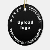 ビジネスクリスマスブラックサークルセラミックオーナメント セラミックオーナメント (左)