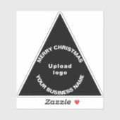 ビジネスクリスマスブラック三角ビニールステッカー シール (シート)