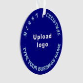 ビジネスクリスマスブルーサークルアクリルオーナメント オーナメント (正面)