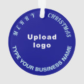 ビジネスクリスマスブルーサークルアクリルオーナメント オーナメント (裏面)