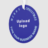 ビジネスクリスマスブルーサークルアクリルオーナメント オーナメント (正面)