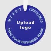 ビジネスクリスマスブルーサークルアクリルオーナメント オーナメント (正面)