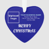 ビジネスクリスマスブルーハートアクリルオーナメント オーナメント (正面)