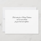 ビジネスクリスマスホリデーシーニックサンキューカード サンキューカード (裏面)