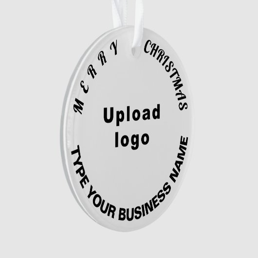ビジネスクリスマスホワイトサークルアクリルオーナメント オーナメント (正面)