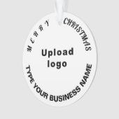 ビジネスクリスマスホワイトサークルアクリルオーナメント オーナメント (正面)