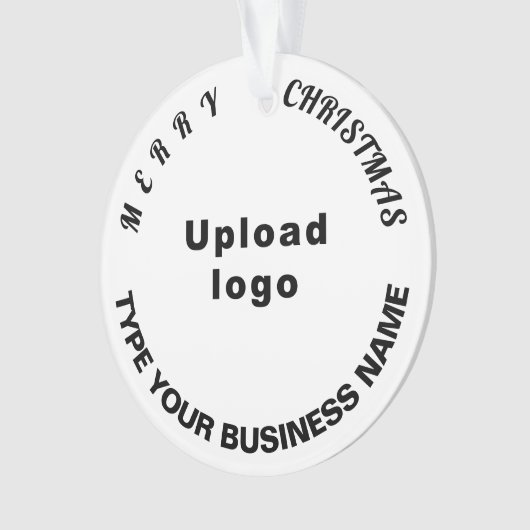 ビジネスクリスマスホワイトサークルアクリルオーナメント オーナメント (正面)