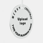 ビジネスクリスマスホワイトサークルメタルオーナメント メタルオーナメント (正面右)