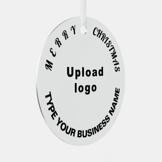 ビジネスクリスマスホワイトサークルメタルオーナメント メタルオーナメント (正面右)