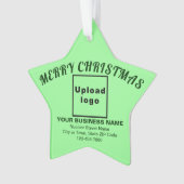 ビジネスクリスマスライトグリーンスターアクリル オーナメント (正面)