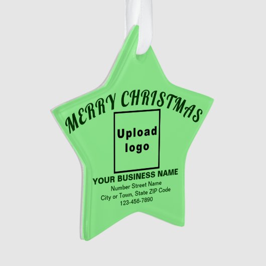 ビジネスクリスマスライトグリーンスターアクリル オーナメント (正面)