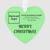 ビジネスクリスマスライトグリーンハートアクリル オーナメント (裏面)