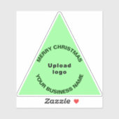 ビジネスクリスマスライトグリーン三角形ビニール シール (シート)