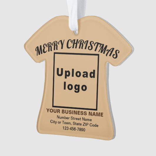 ビジネスクリスマスライトブラウンシャツシェイプアクリル オーナメント (正面)