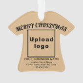 ビジネスクリスマスライトブラウンシャツシェイプアクリル オーナメント (裏面)