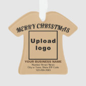 ビジネスクリスマスライトブラウンシャツシェイプアクリル オーナメント (正面)