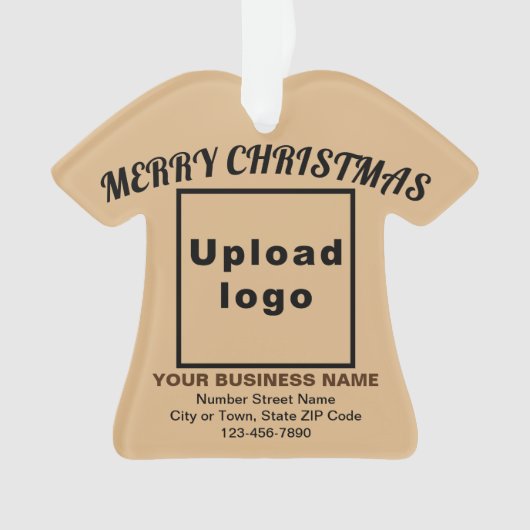 ビジネスクリスマスライトブラウンシャツシェイプアクリル オーナメント (正面)