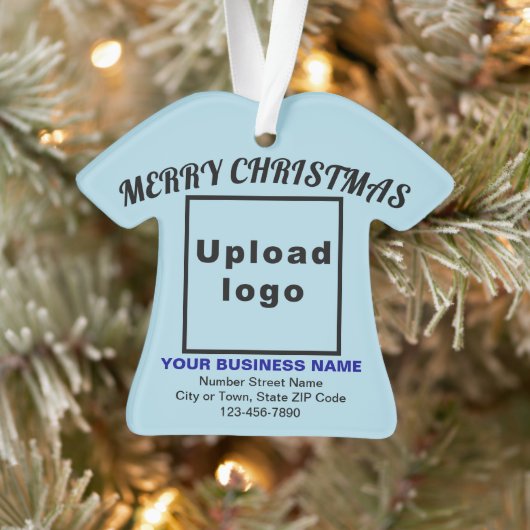 ビジネスクリスマスライトブルーシャツシェイプアクリル オーナメント (ツリー)