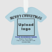 ビジネスクリスマスライトブルーシャツシェイプアクリル オーナメント (裏面)