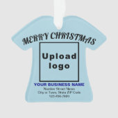 ビジネスクリスマスライトブルーシャツシェイプアクリル オーナメント (正面)