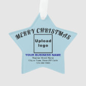 ビジネスクリスマスライトブルースターアクリル オーナメント (裏面)