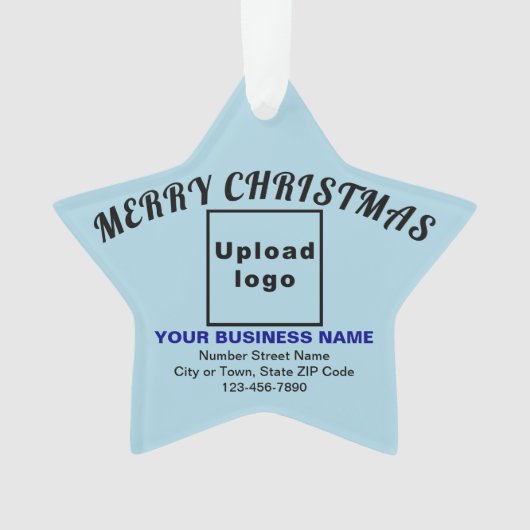 ビジネスクリスマスライトブルースターアクリル オーナメント (正面)