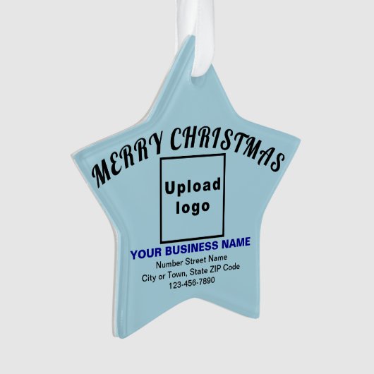 ビジネスクリスマスライトブルースターアクリル オーナメント (正面)