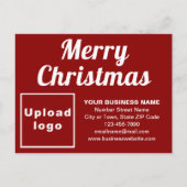 ビジネスクリスマスレッドホリディポストカード シーズンポストカード (正面)