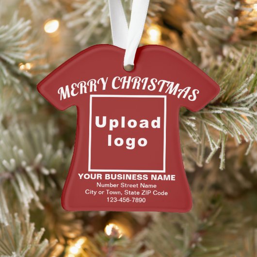ビジネスクリスマスレッドTシャツ形状アクリル オーナメント (ツリー)