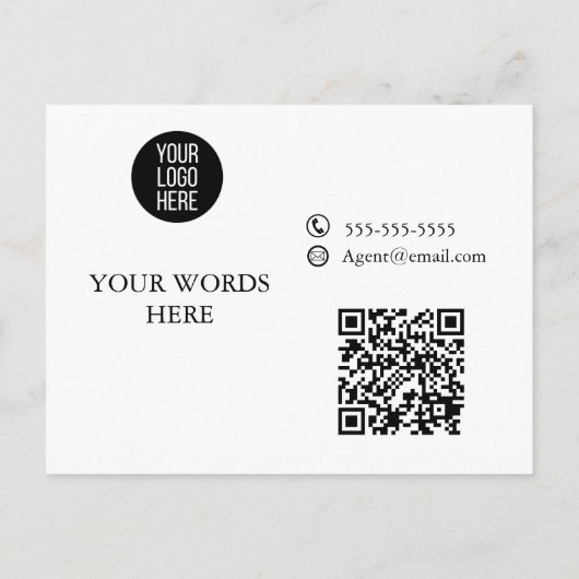 ビジネスクーポンオファーマーケティングの新しい住所 案内ポストカード (裏面)