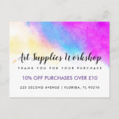 ビジネスクーポンオファーマーケティングの新しい住所 案内ポストカード (正面)