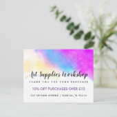 ビジネスクーポンオファーマーケティングの新しい住所 案内ポストカード (スタンド正面)