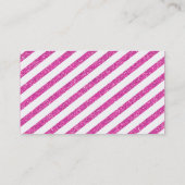 ビジネスクールカードはっきりしたスポットピンクグリッター効果 名刺 (裏面)