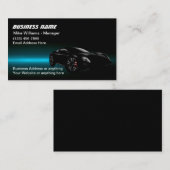 ビジネスクールカー車のドの編集可能デザイン 名刺 (正面/裏面)