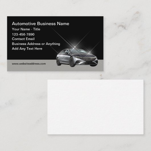 ビジネスクール車のカードのデザイン 名刺