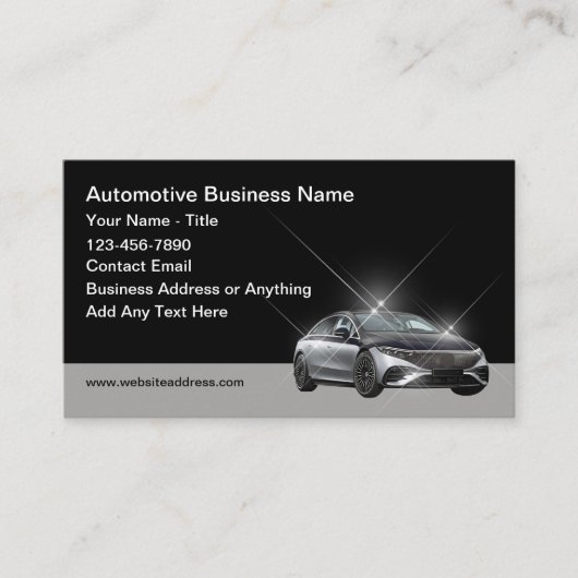 ビジネスクール車のカードのデザイン 名刺 (正面)
