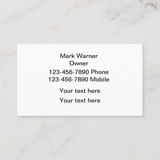 ビジネスクール車のスポーツカー 名刺 (裏面)