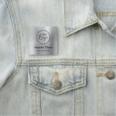 ビジネスグラデーションロゴはこちらライトシルバー 名札 (インサイチュ)