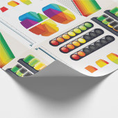 ビジネスグラフの折り返し紙 ラッピングペーパー