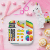 ビジネスグラフ紙プレート ペーパープレート (パーティー)