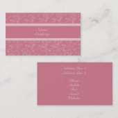 ビジネスグランジカード、ライトピンク 名刺 (正面/裏面)