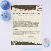 ビジネスグランジデザインチラシ チラシ (シングル)